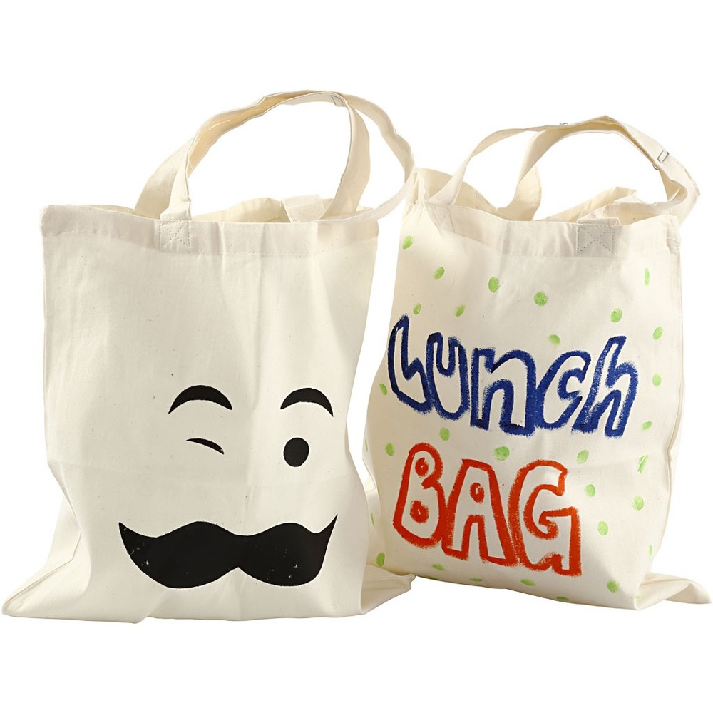 Bomuldsmulepose Beige - 1 stk (30 x 33 cm) - Temashop