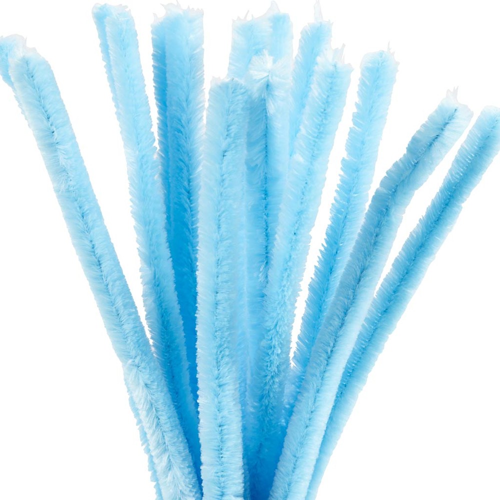 Chenille Piberensere Lyseblå - 15 stk (30 cm x 15 mm) | Lyseblåt Tema DIY tilbehør - Temashop