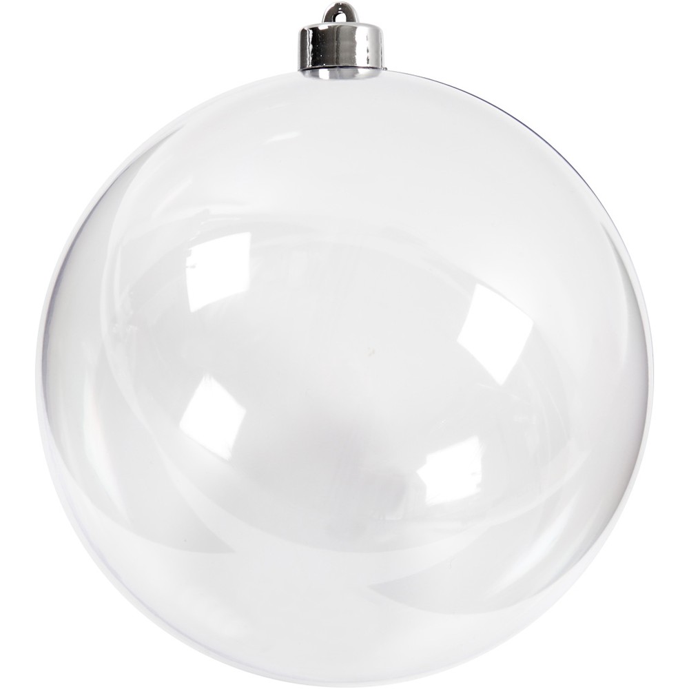 Dekorationskugle Transparent - 1 sæt (Ø 15,6 cm) | Julepynt Dekorationskugler - Temashop