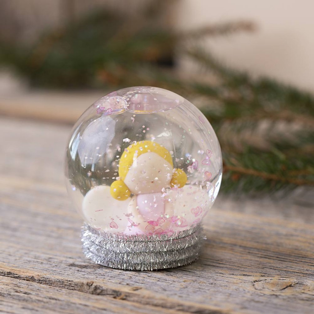 Transparent Rystekugle - 1 stk (8,5 x Ø 8 cm) | Jul DIY tilbehør - Temashop
