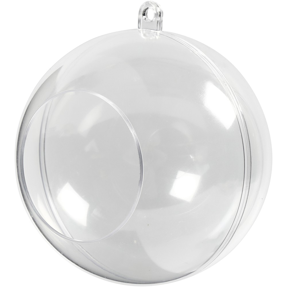 Transparent Dekorationskugle - 5 stk (Ø 8 cm) | Julepynt Dekorationskugler - Temashop