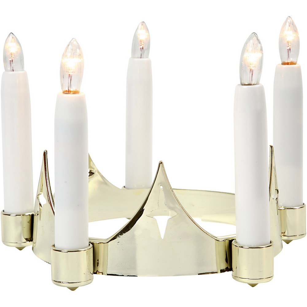 Luciakrone Guld | Lucia Hat / Hue / Hjelm - Hovedtilbehør - Temashop
