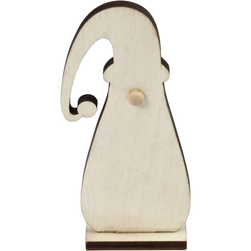 Næsenisse Trædekoration - 3 stk (10 x 4,5 x 1,5 cm) | Gnom Julepynt - Temashop