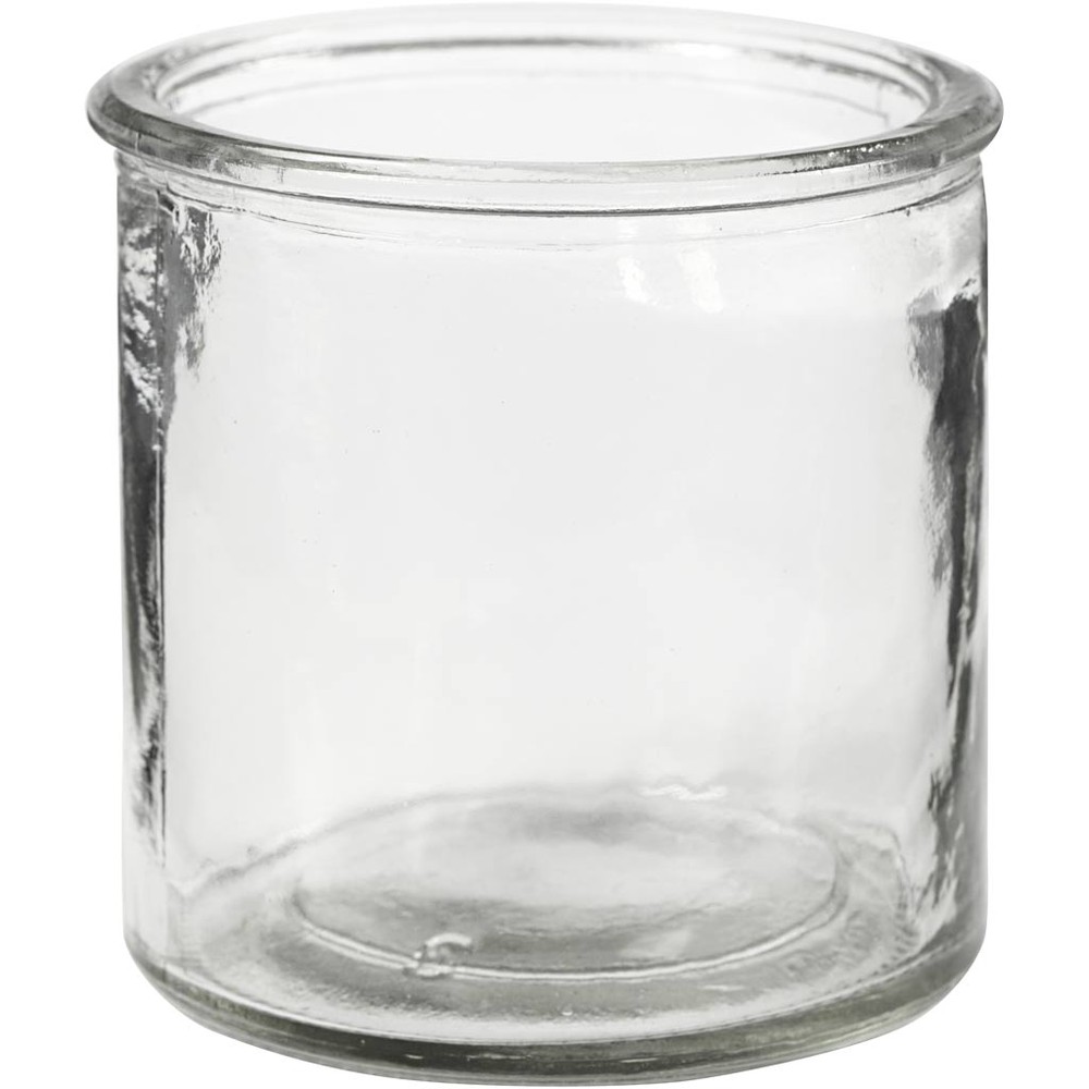 Glas Fyrfadsstage Klar - 6 stk (7,8 x Ø 7,8 cm) - Temashop