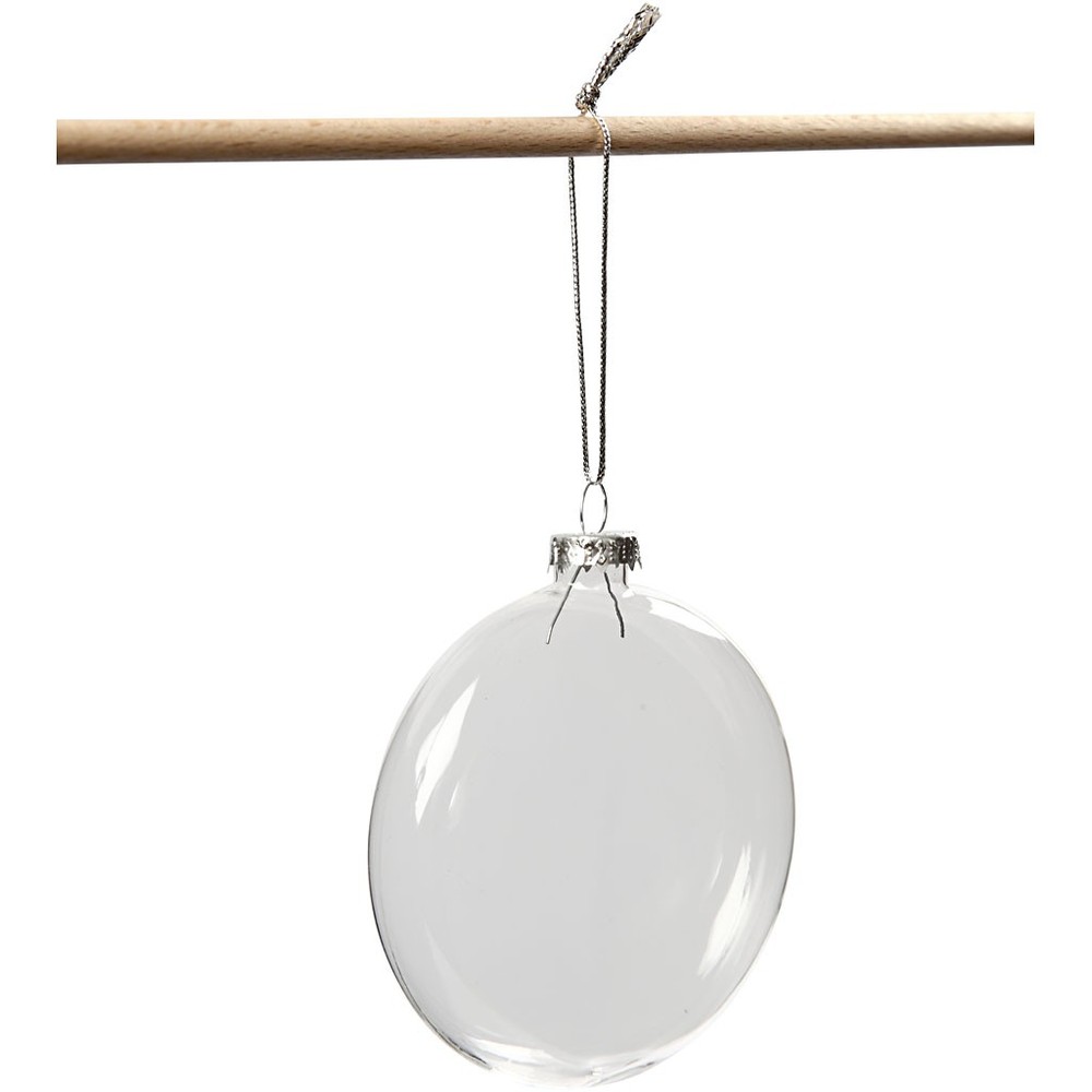 Flad Julekugle Transparent