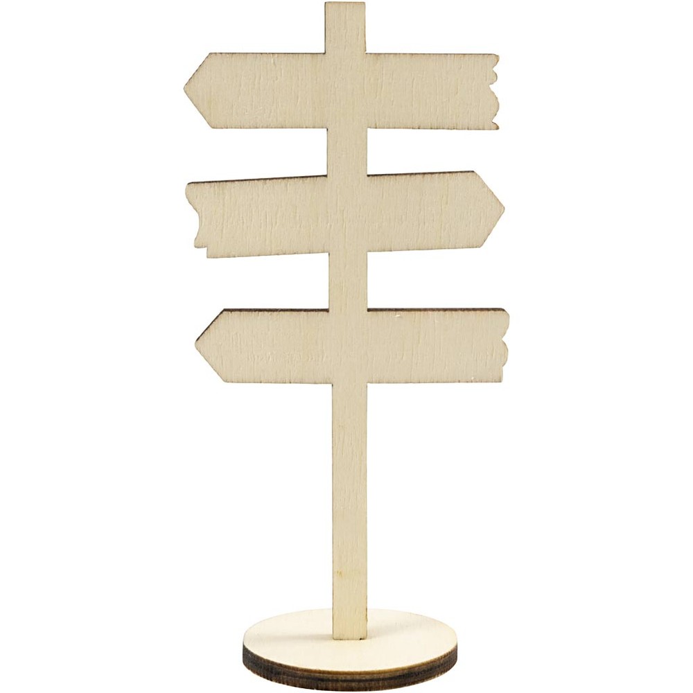 Træ Skilt På Fod - 1 stk (12 x 6 cm) - Temashop