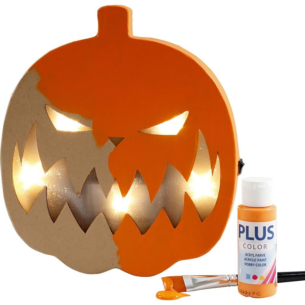 Græskar Dekoration Med Lys 25 x 22 x 4 cm