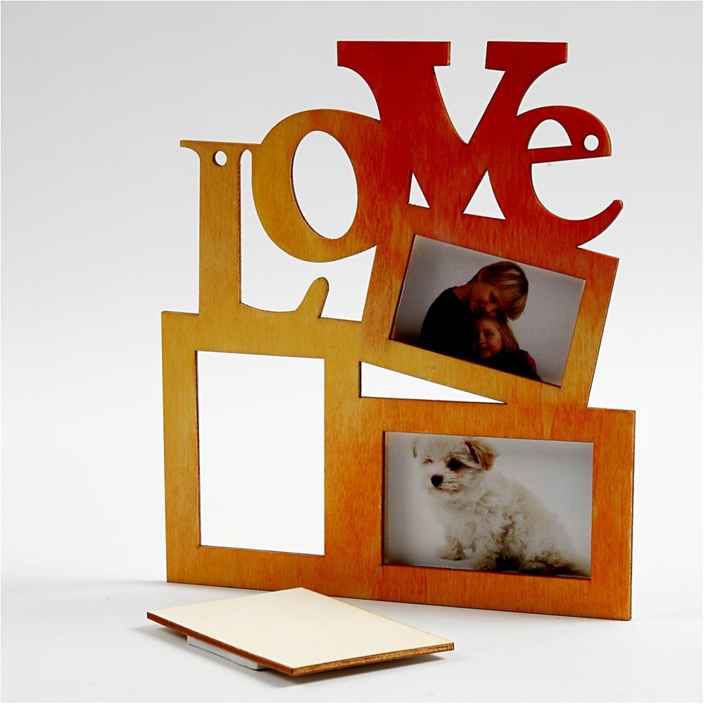 Træramme Love - 10 stk (19,7 x 16 cm) | Kærlighed Ramme - Temashop