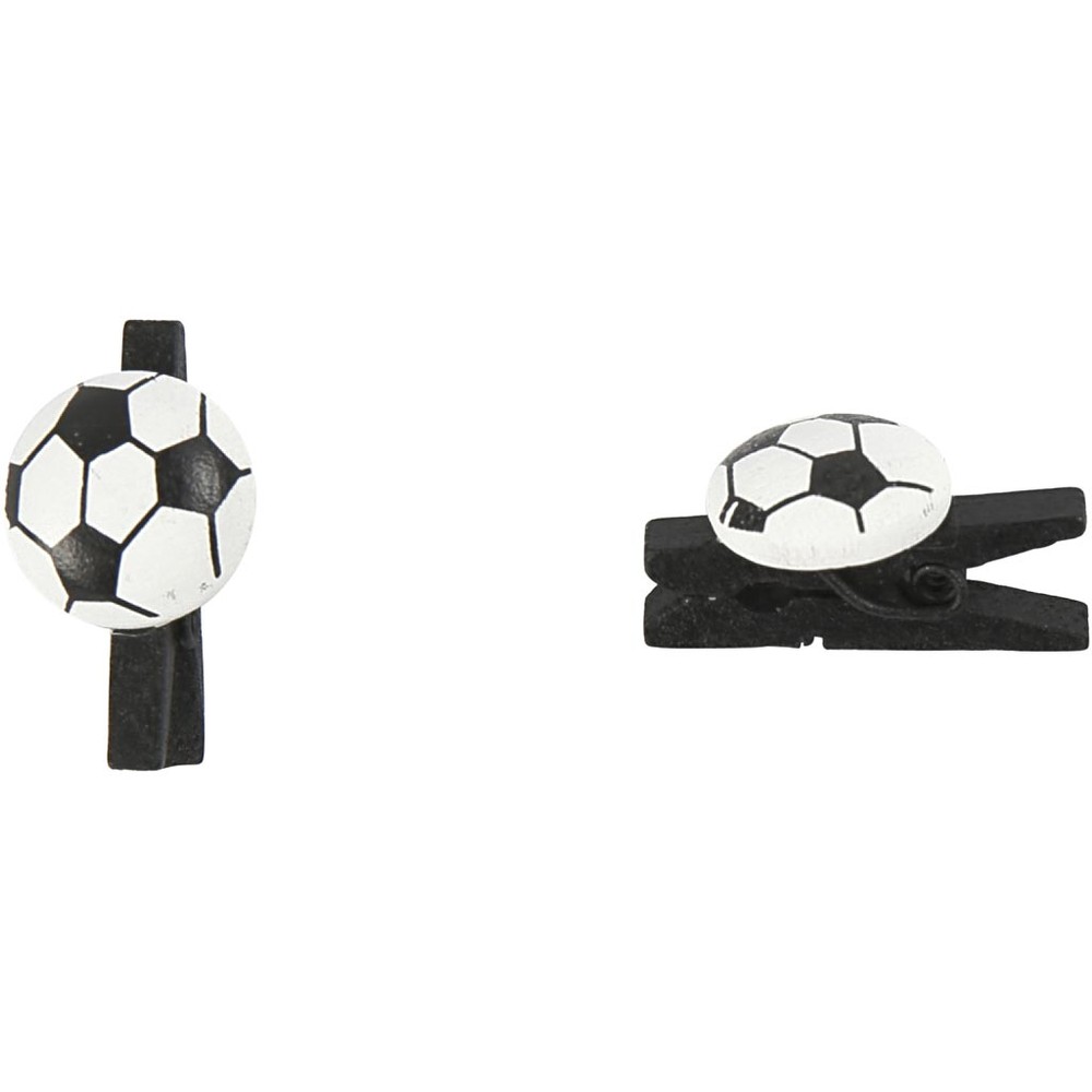 Fodbold Træklemmer Sort - 10 stk (14 x 25 x 12 mm) | Fodbold Klemmer - Temashop