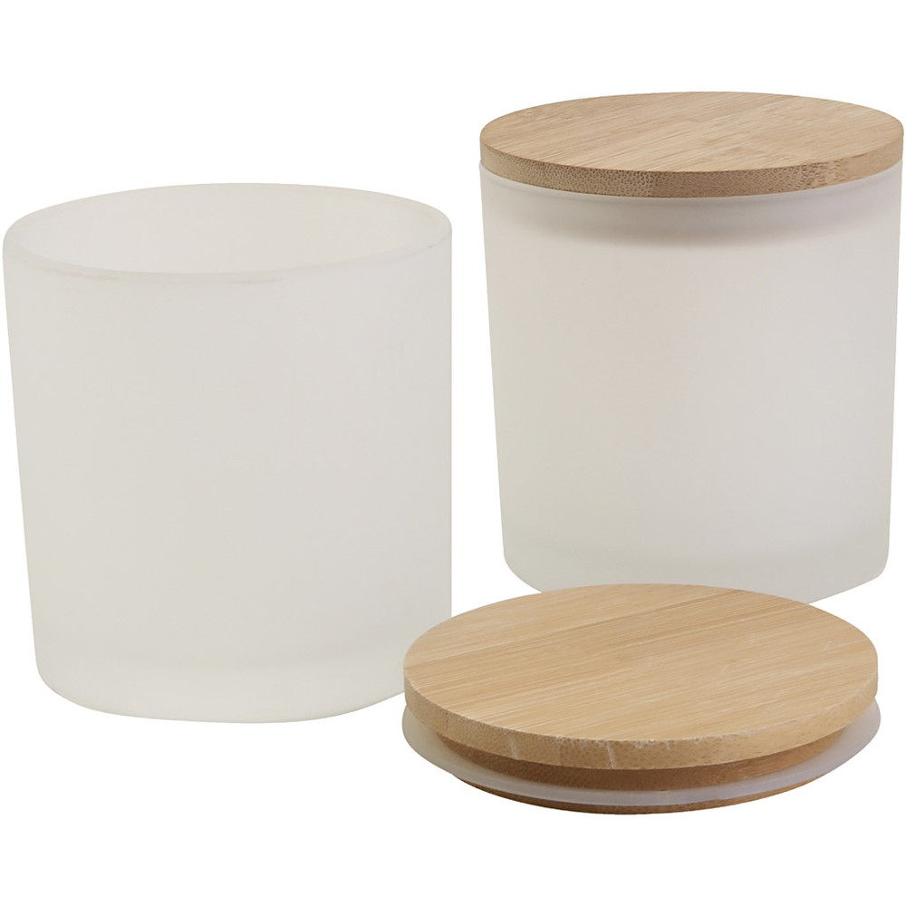 Glaskrukker Med Trælåg - 12 stk (9 x Ø 8 cm) - Temashop