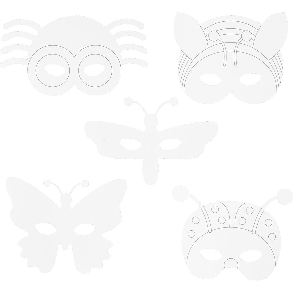 Insektmasker DIY (14-17 x 19,5-23 cm) | Insekt DIY pakke - Stof & DIY - Temashop