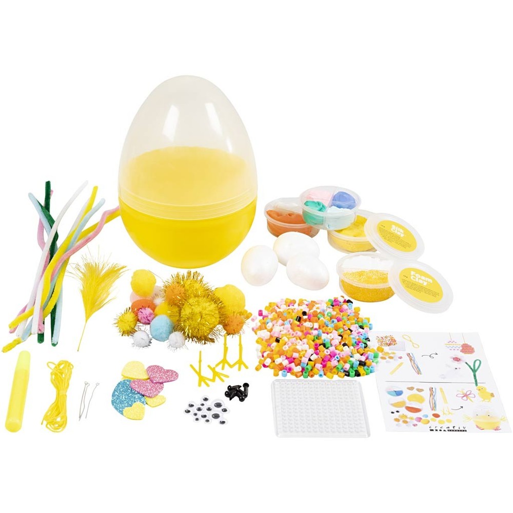 DIY Mix Påskeæg - 1 sæt (19-20 x Ø 14 cm) | Påske DIY pakke - Temashop