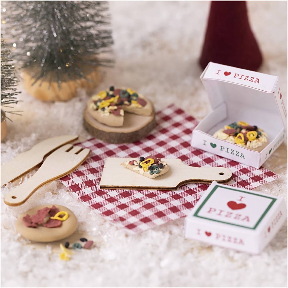 Nissedør Pizza DIY - 2 stk | Nisse DIY pakke - Temashop
