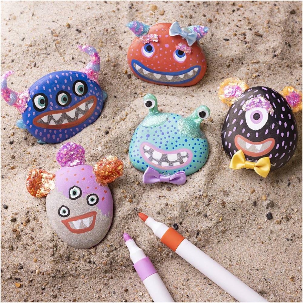 Stendekoration Monster, DIY - 1 sæt | Monster DIY pakke - Temashop