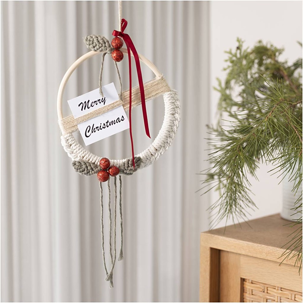 Macramé Julekrans, DIY
