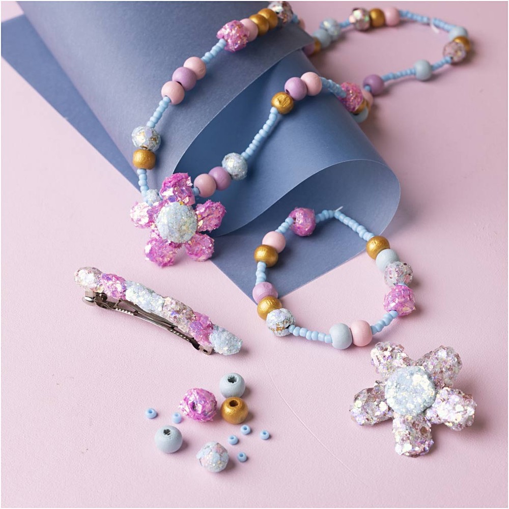 Smykker, DIY 18 x 18 x 3 cm - 1 sæt (18 x 18 x 3 cm) | Pastel DIY pakke - Temashop