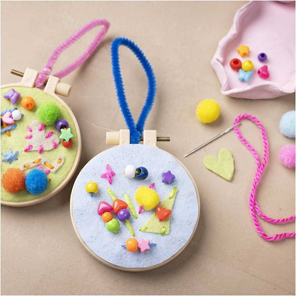 Broderi Ophæng, DIY - 2 stk - Temashop