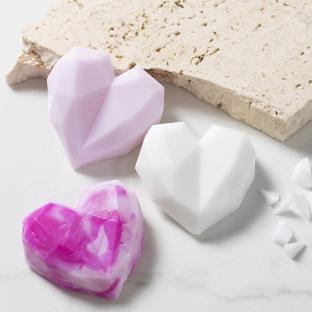 DIY Sæbefremstilling Hjerter Lyserød - 1 sæt | Kærlighed DIY pakke - Temashop