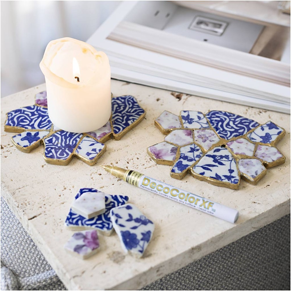 Kintsugi DIY Blå|Guld|Hvid - 1 sæt - Temashop