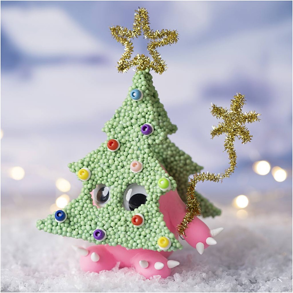 Juletræsmonster DIY - 1 sæt (18 x 13 x 5 cm) | Juletræ DIY pakke - Temashop
