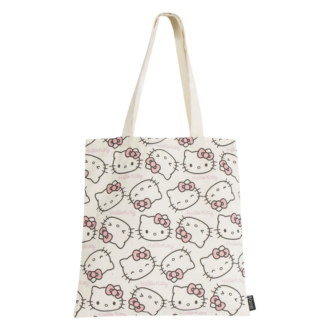 Hello Kitty Mønstret Indkøbsnet (36,7 x 40 x 4 cm) | Hello Kitty Taske / Pung - Temashop