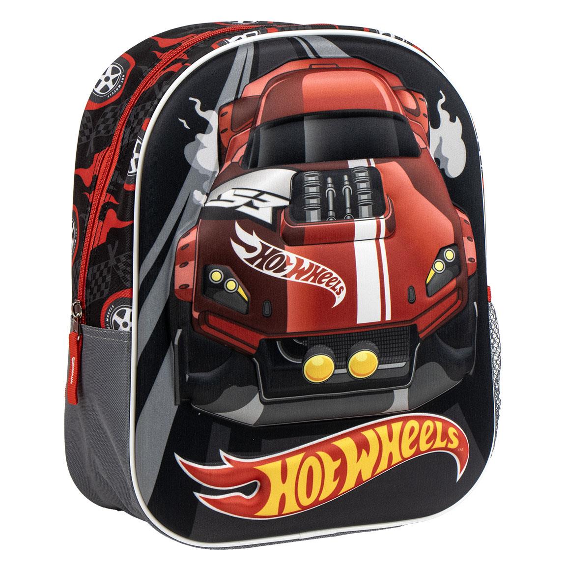 Hot Wheels 3D Rygsæk (31 x 25 x 10 cm) | Hot Wheels Taske / Pung - Temashop