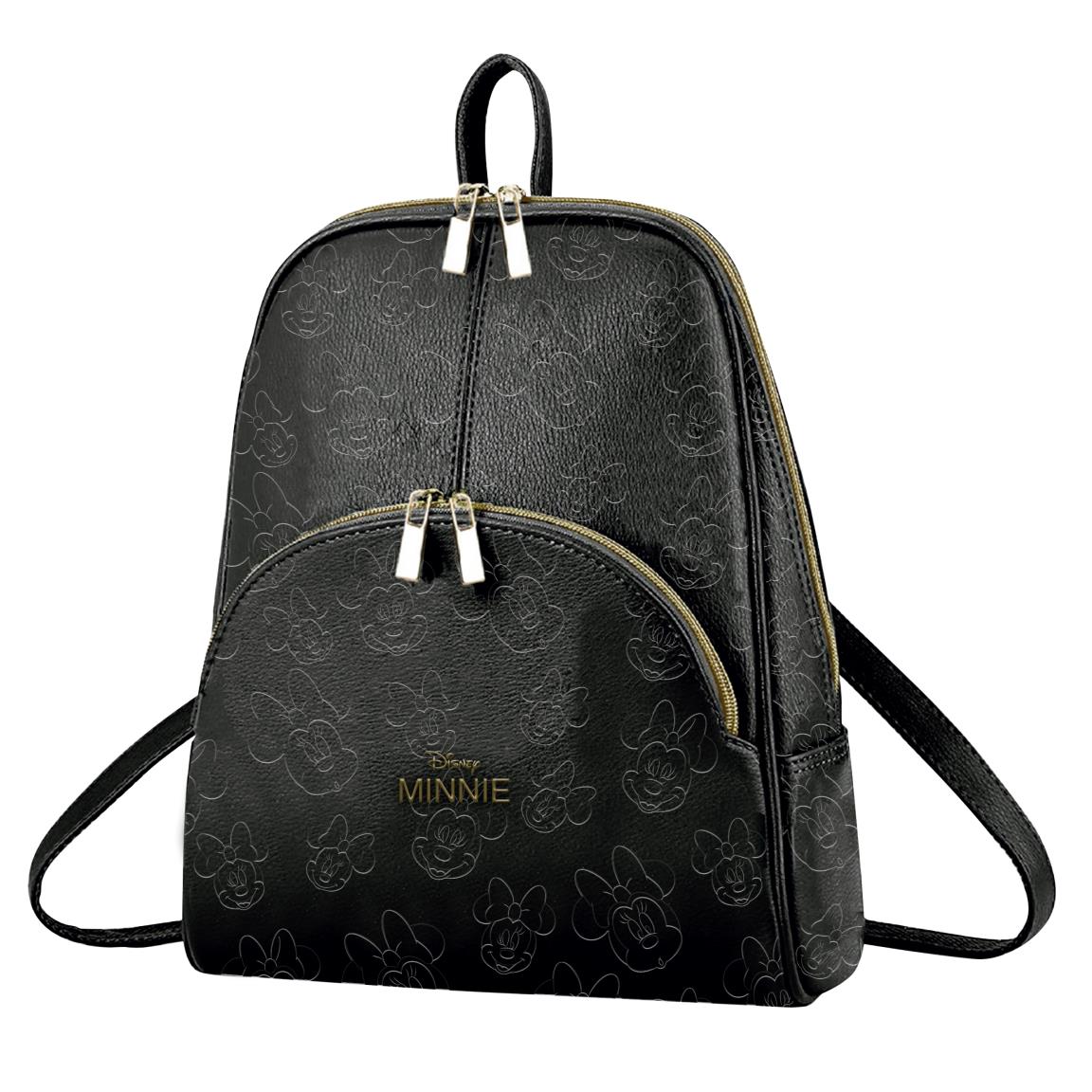 Minnie Mouse Læderlook Rygsæk Sort (34 x 27 x 12 cm) | Minnie Mouse Taske / Pung - Temashop