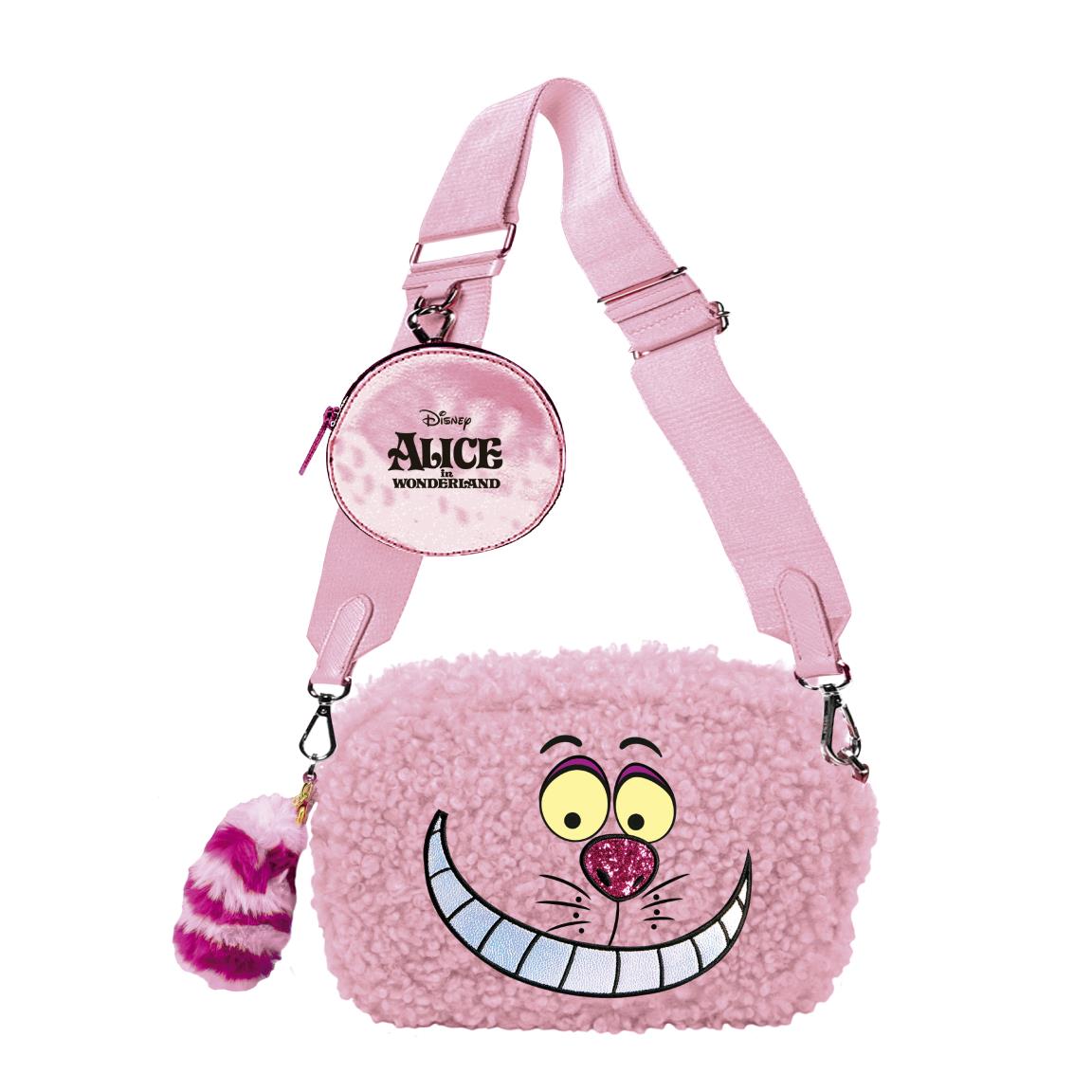 Alice in Wonderland Skuldertaske Lyserød (18,5 x 12,5 x 8 cm) | Alice i Eventyrland Taske / Pung - Temashop