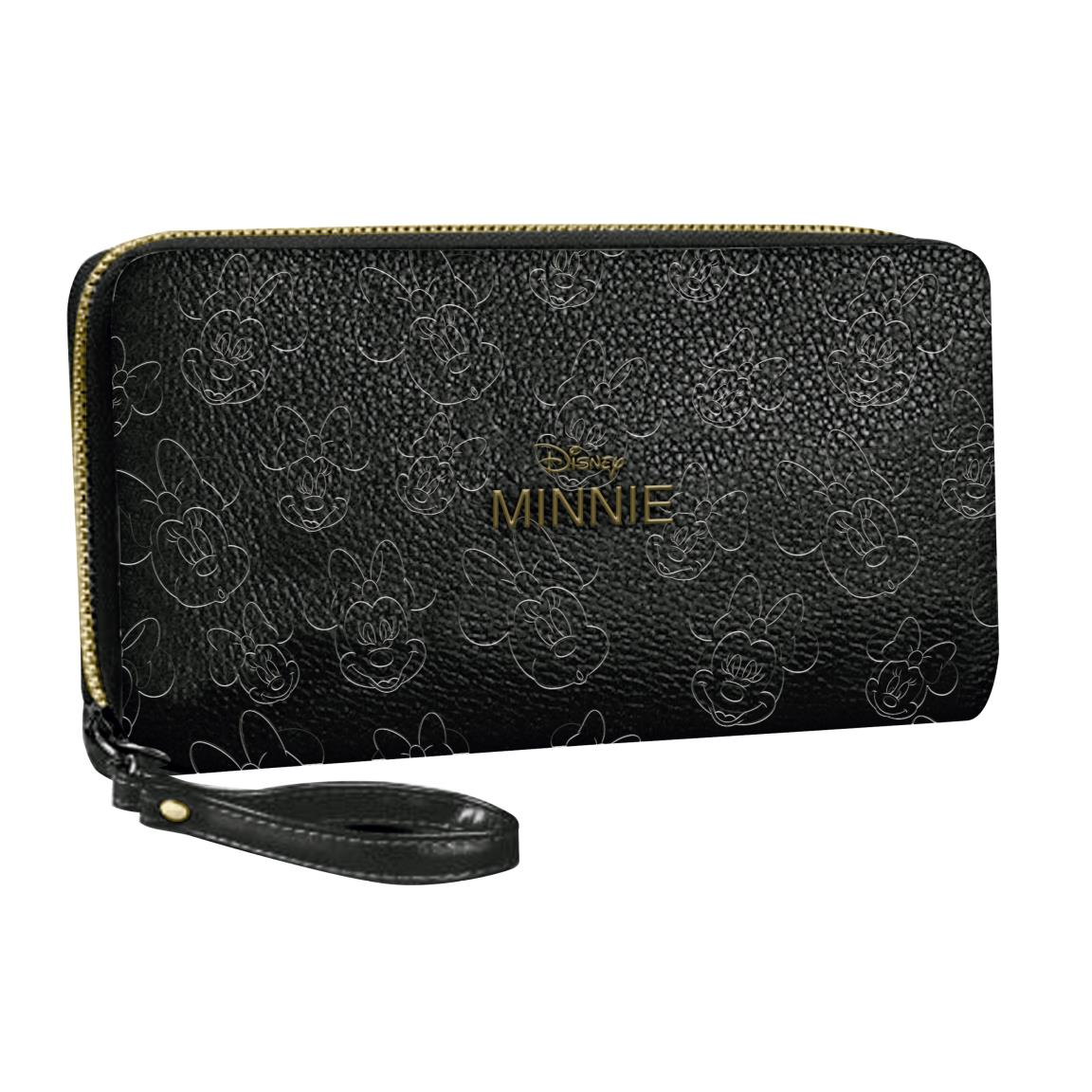 Minnie Mouse Faux-Læder Pung Sort (19 x 10 x 2,5 cm) | Minnie Mouse Taske / Pung - Temashop