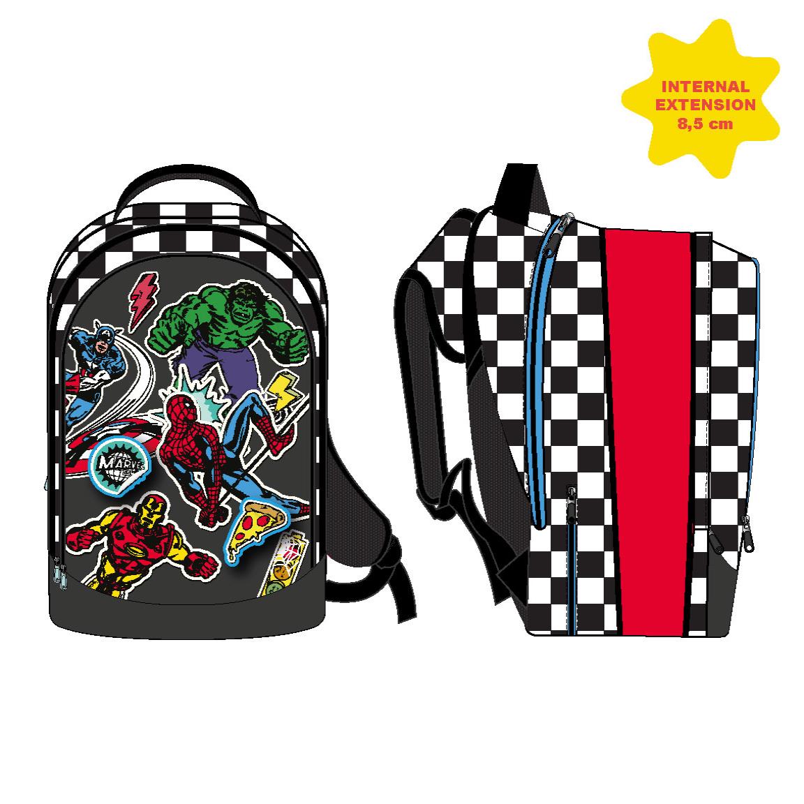 Avengers Skoletaske Sort (41 x 31 x 14 cm) | Avengers Taske / Pung - Temashop