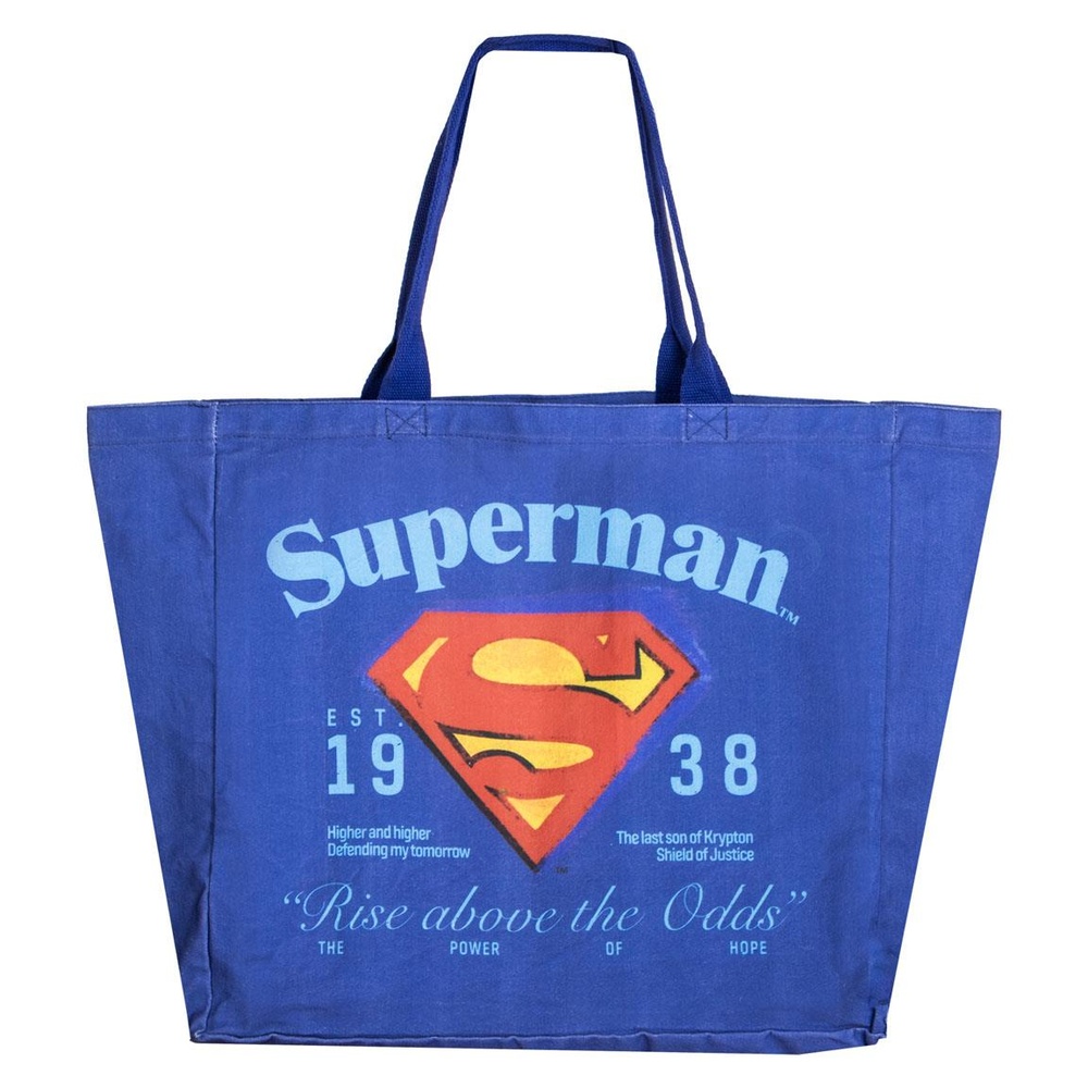 Superman Shoppingtaske XL (42 x 0,5 x 60 cm) | Superman Stofposer - Temashop
