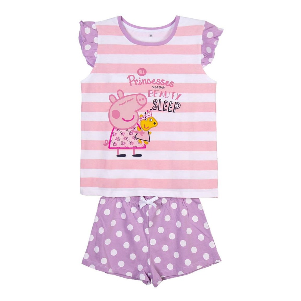Peppa Pig Beauty Sleep Kort Pyjamas | Gurli Gris Pyjamas - Temashop