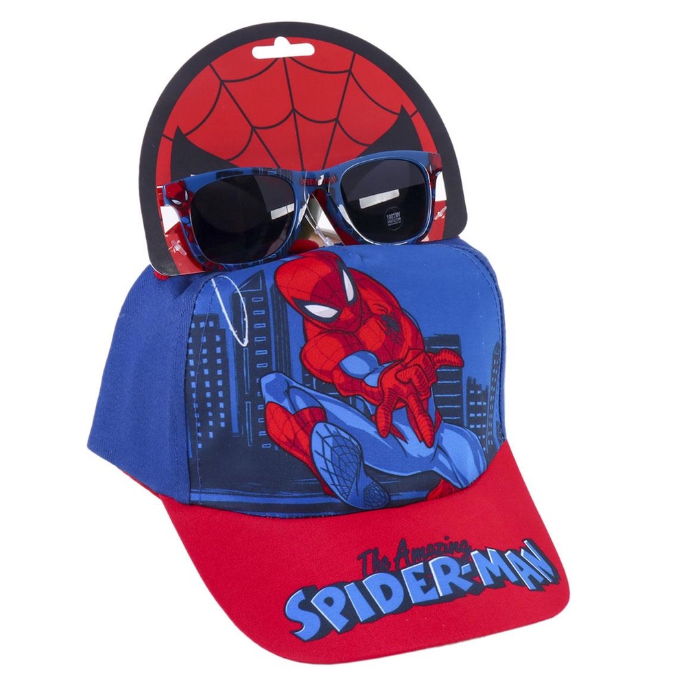 Spiderman Kasket & Solbriller | Spider-Man Tilbehørskit - Temashop