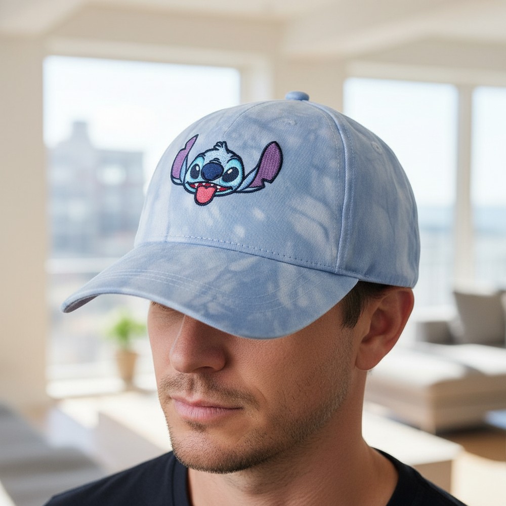 Stitch Kasket Lyseblå (57 cm) | Stitch Hat / Hue / Hjelm - Temashop