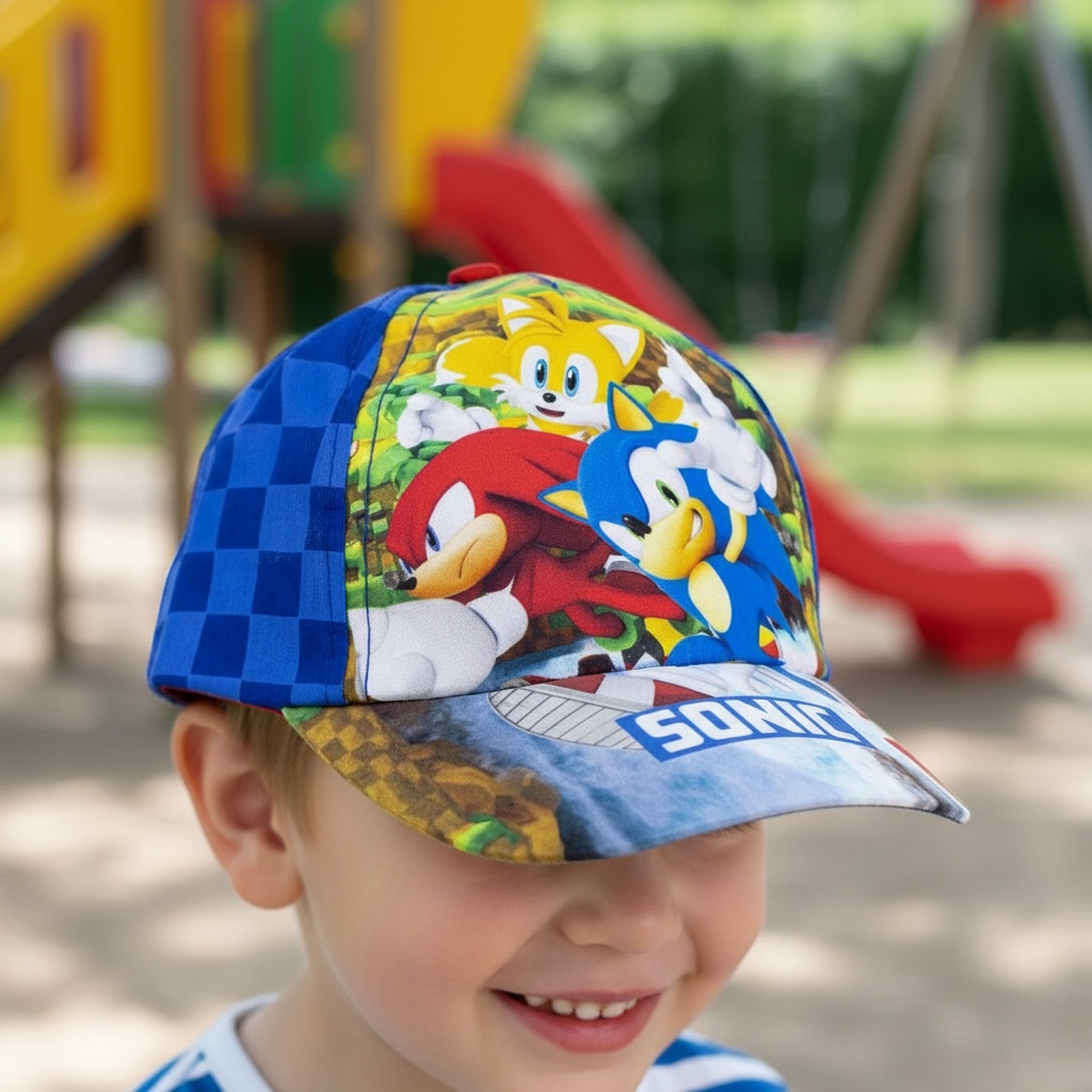 Sonic Baseball Kasket Blå (53 cm) | Sonic Hat / Hue / Hjelm - Temashop