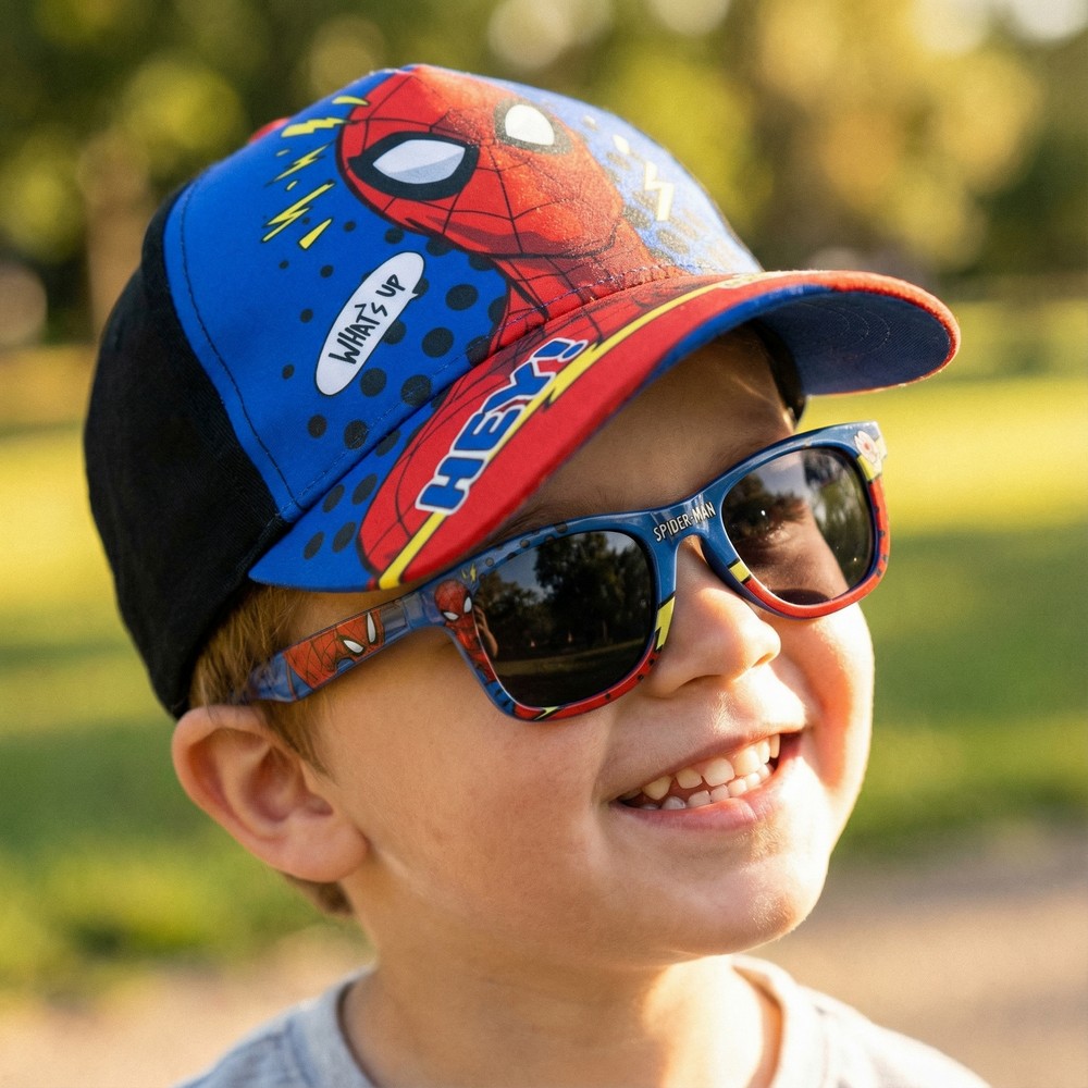 Spiderman Hey Kasket & Solbriller (53 cm) | Spider-Man Tilbehørskit - Temashop