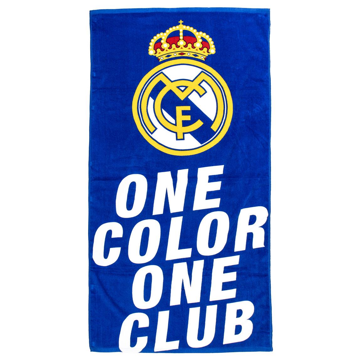 Real Madrid Håndklæde Blå (70 x 140 cm) | Fodbold Håndklæder - Temashop