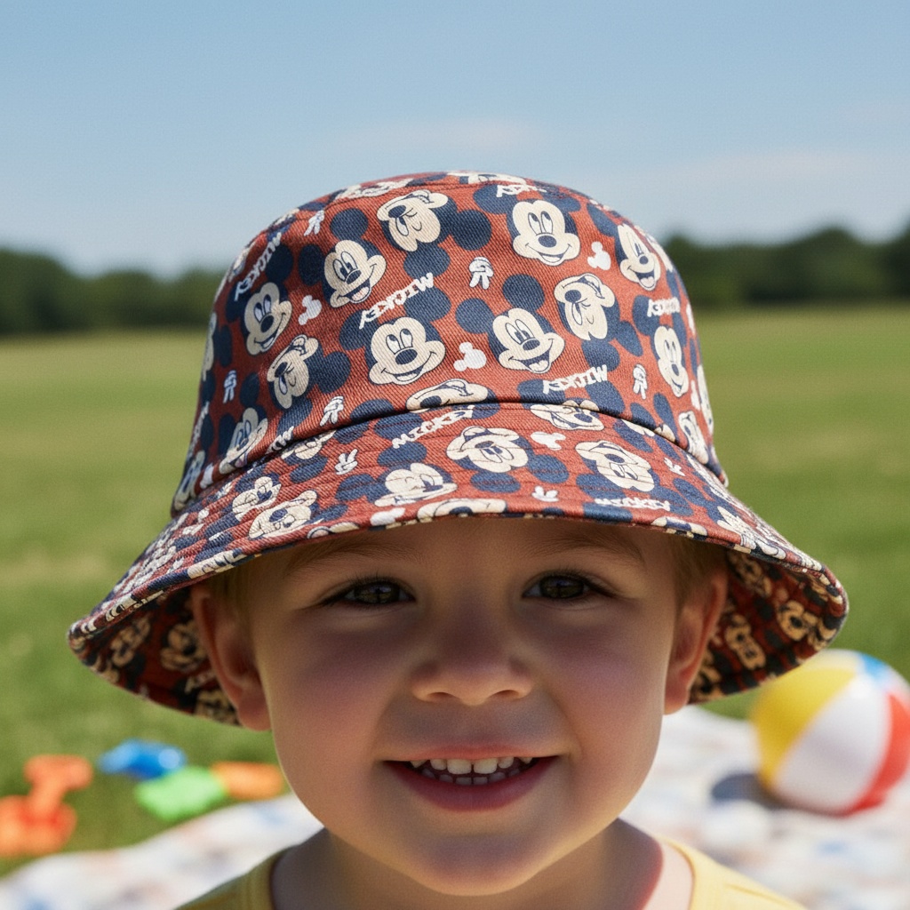 Mickey Mouse Bøllehat (t52c:52 cm) | Mickey Mouse Hat / Hue / Hjelm - Temashop