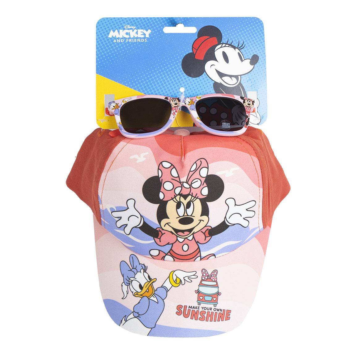 Minnie Mouse Kasket & Solbriller Rød (53 cm) | Minnie Mouse Tilbehørskit - Temashop