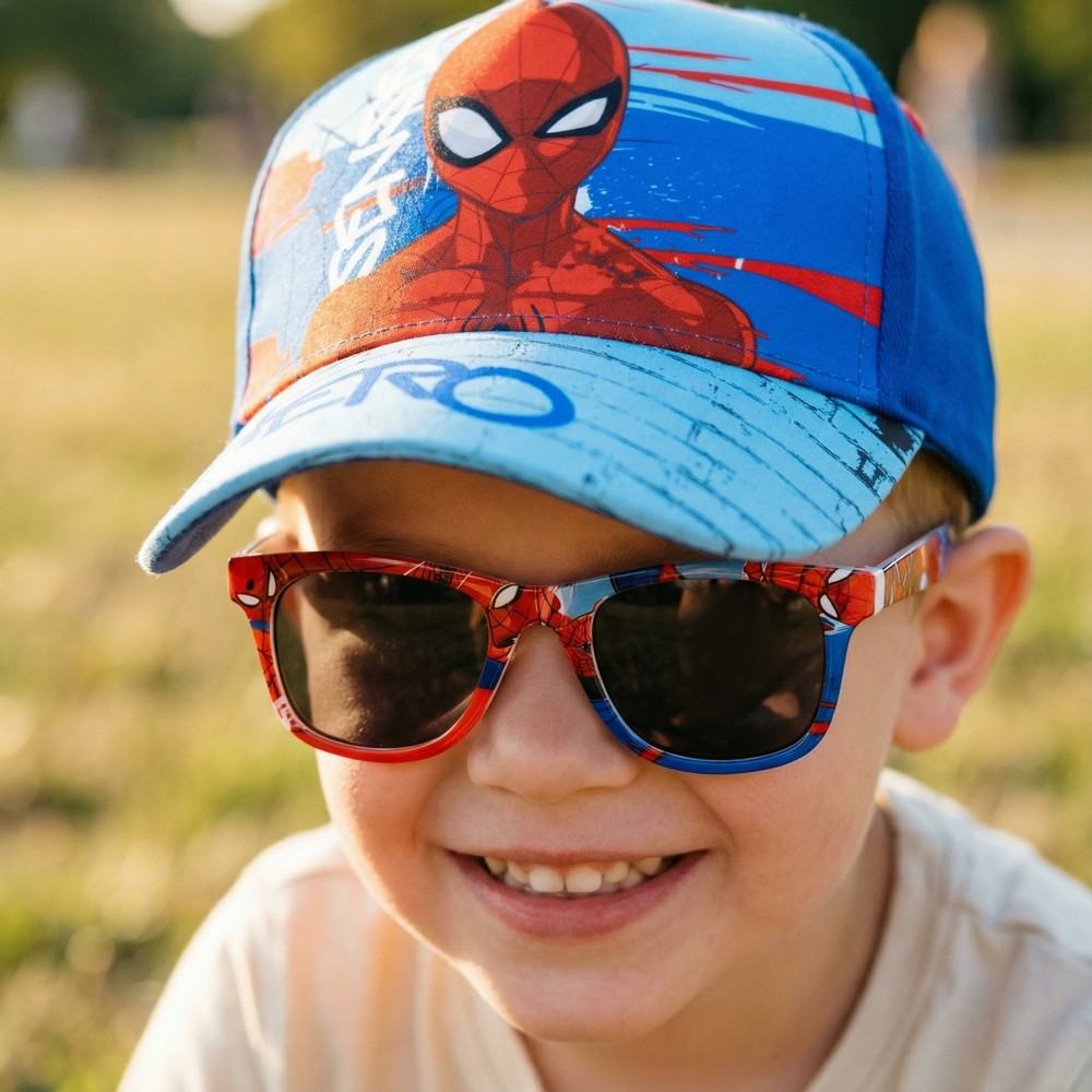 Spiderman Hero Kasket & Solbriller (53 cm) | Spider-Man Tilbehørskit - Temashop