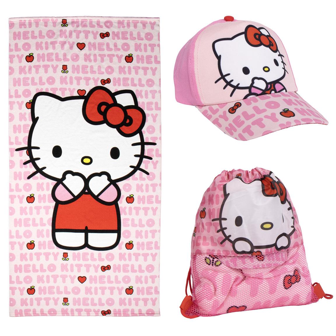 Hello Kitty Strandsæt (27 x 33 x 7 cm) | Hello Kitty Tilbehørskit - Temashop
