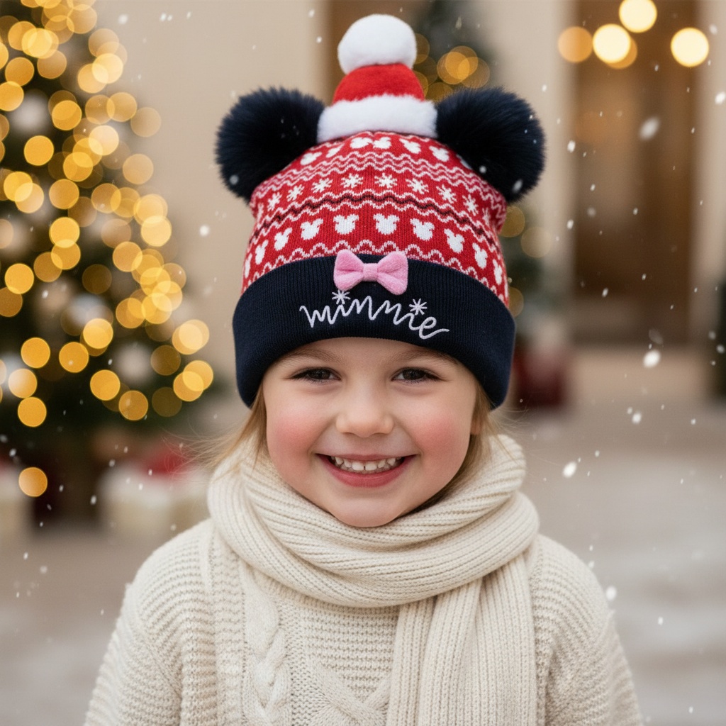 Minnie Mouse Jule Hue Rød (22 x 2 x 21 cm) | Minnie Mouse Hat / Hue / Hjelm - Temashop