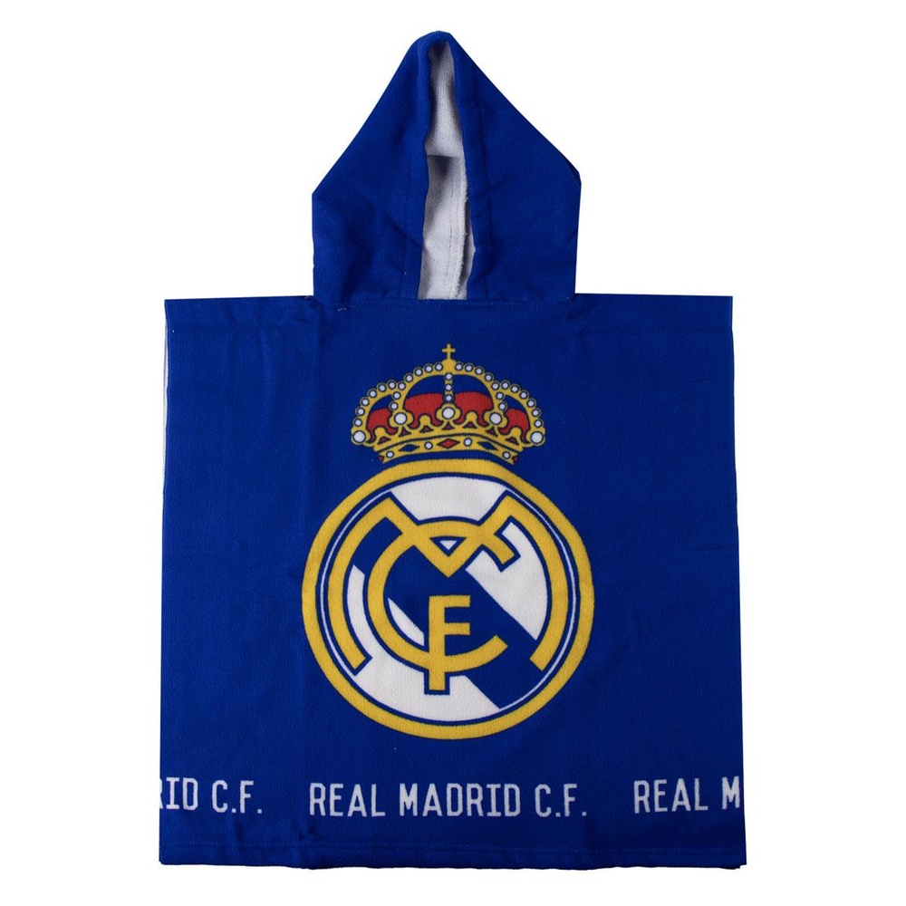Real Madrid Håndklædeponcho (55 x 77 x 1 cm) | Fodbold Håndklæder - Temashop