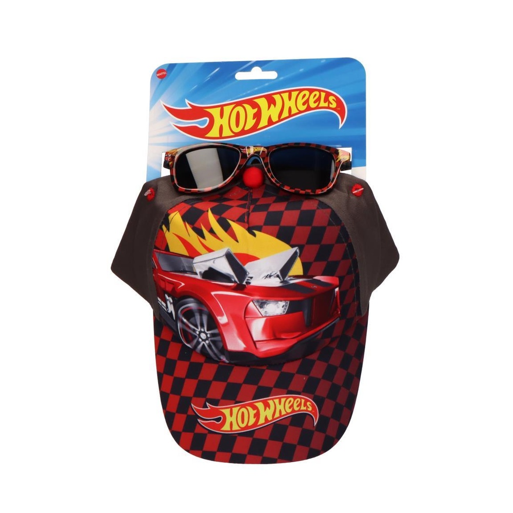Hot Wheels Racerbil Kasket & Solbriller | Hot Wheels Tilbehørskit - Temashop