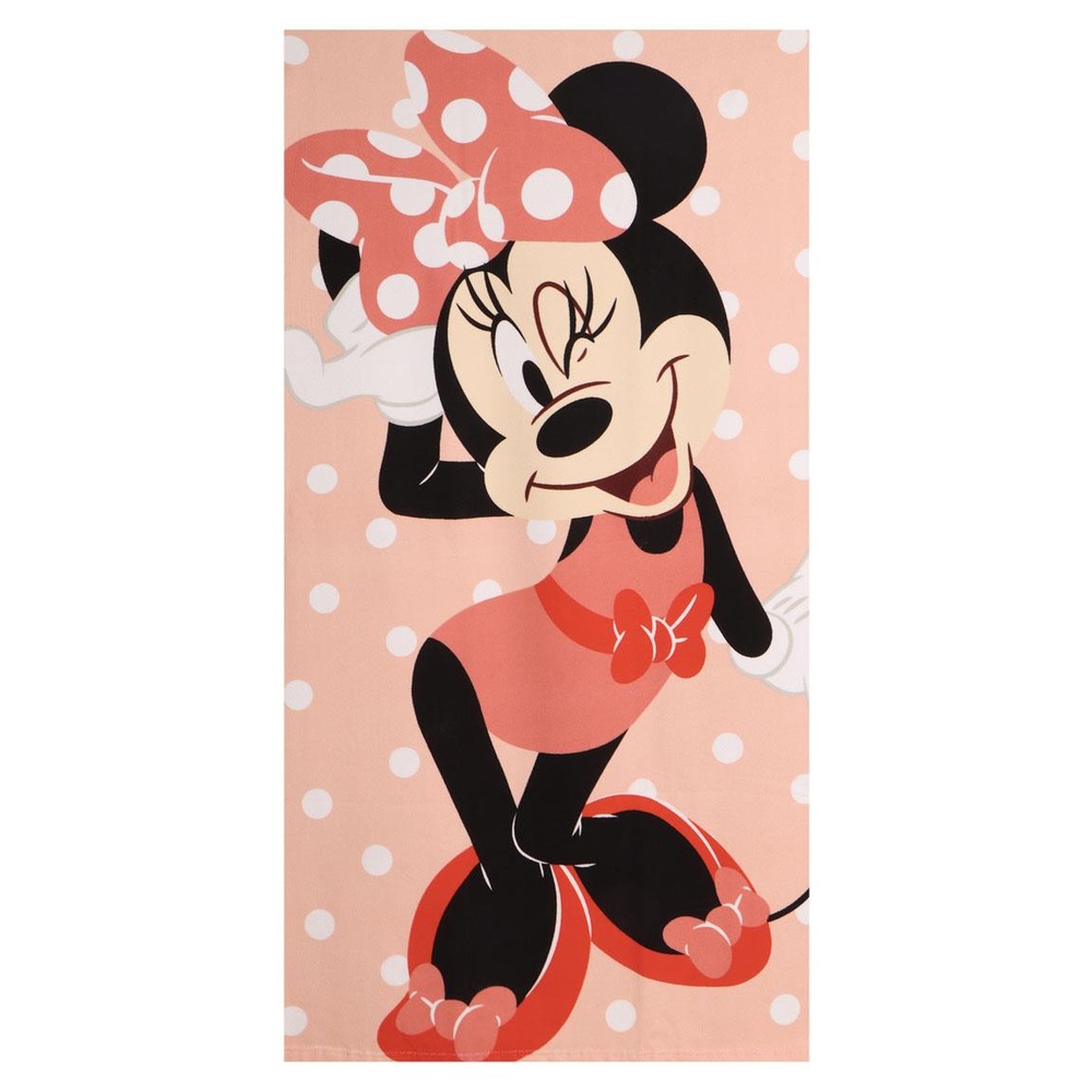Minnie Mouse Prikket Håndklæde (70 x 140 x 1 cm) | Minnie Mouse Håndklæder - Temashop