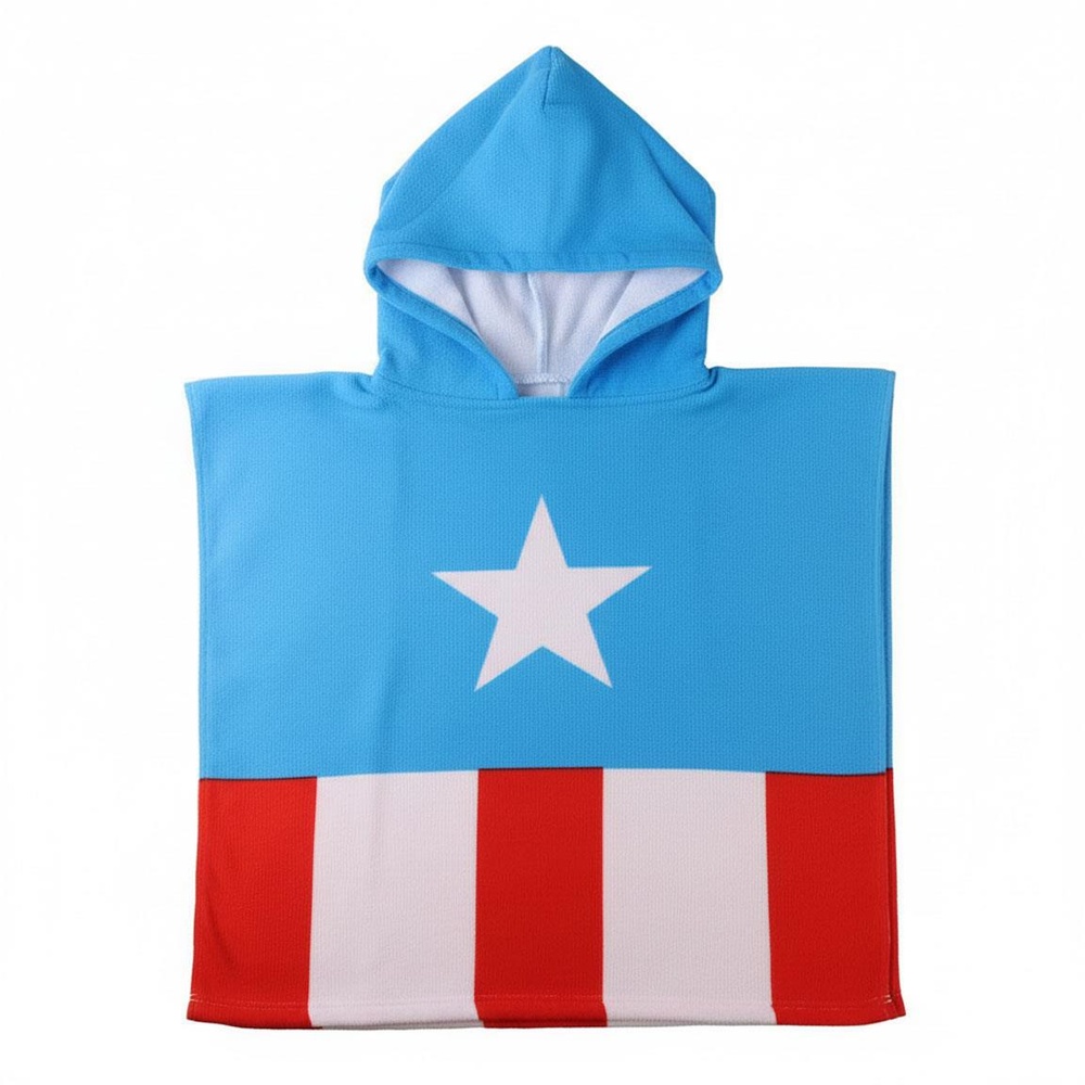 AvengersÂ® Captain America Badeponcho Blå