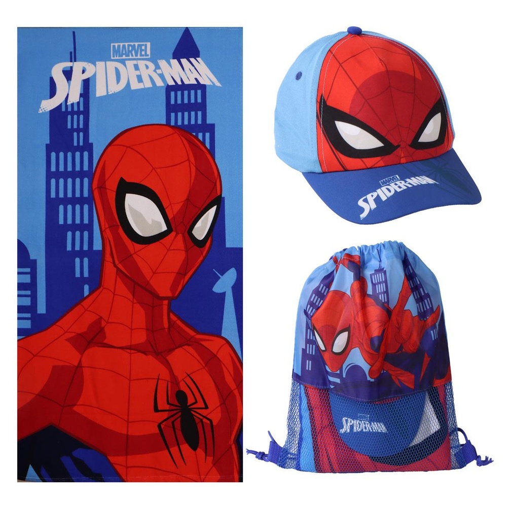 Spiderman Strand Håndklædesæt (70 x 140 x 1 cm) | Spider-Man Håndklæder - Temashop