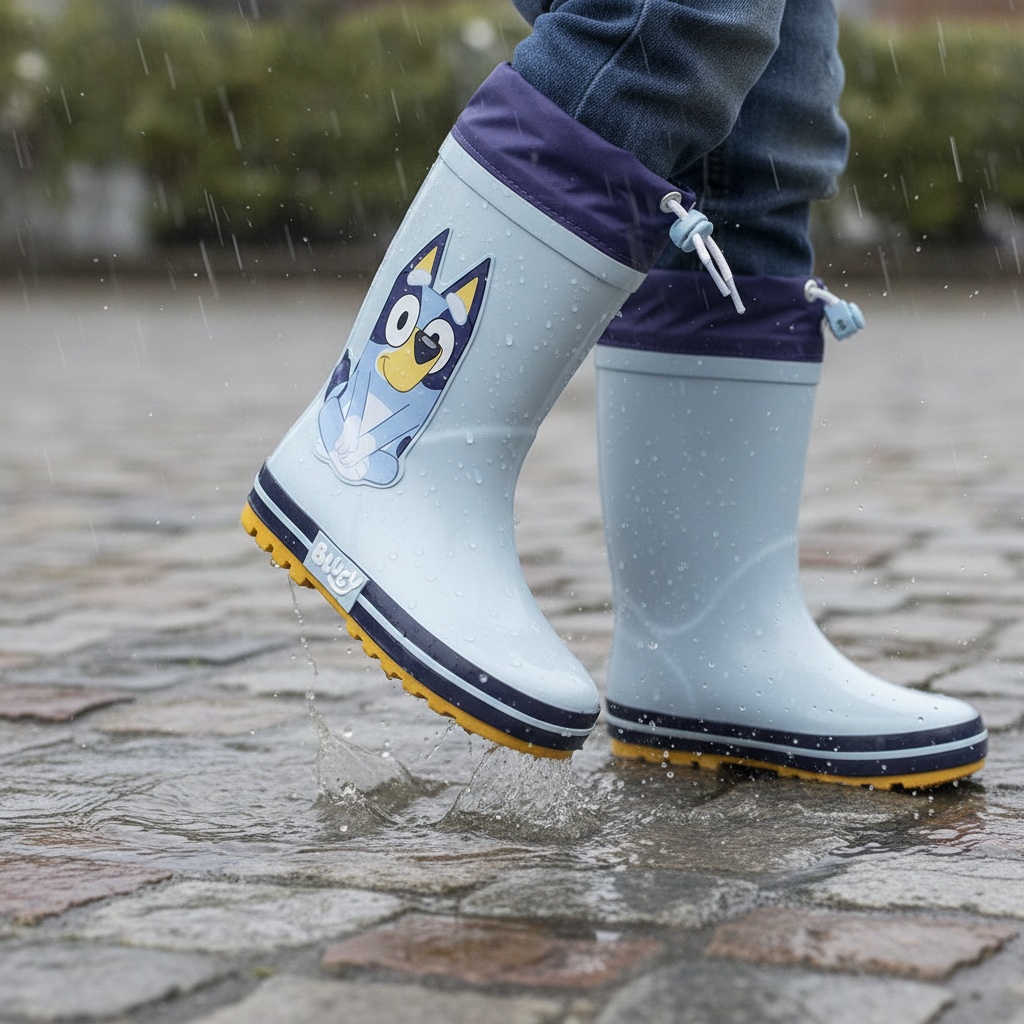 Bluey Gummistøvler Lyseblå | Bluey Sko / Covers - Temashop