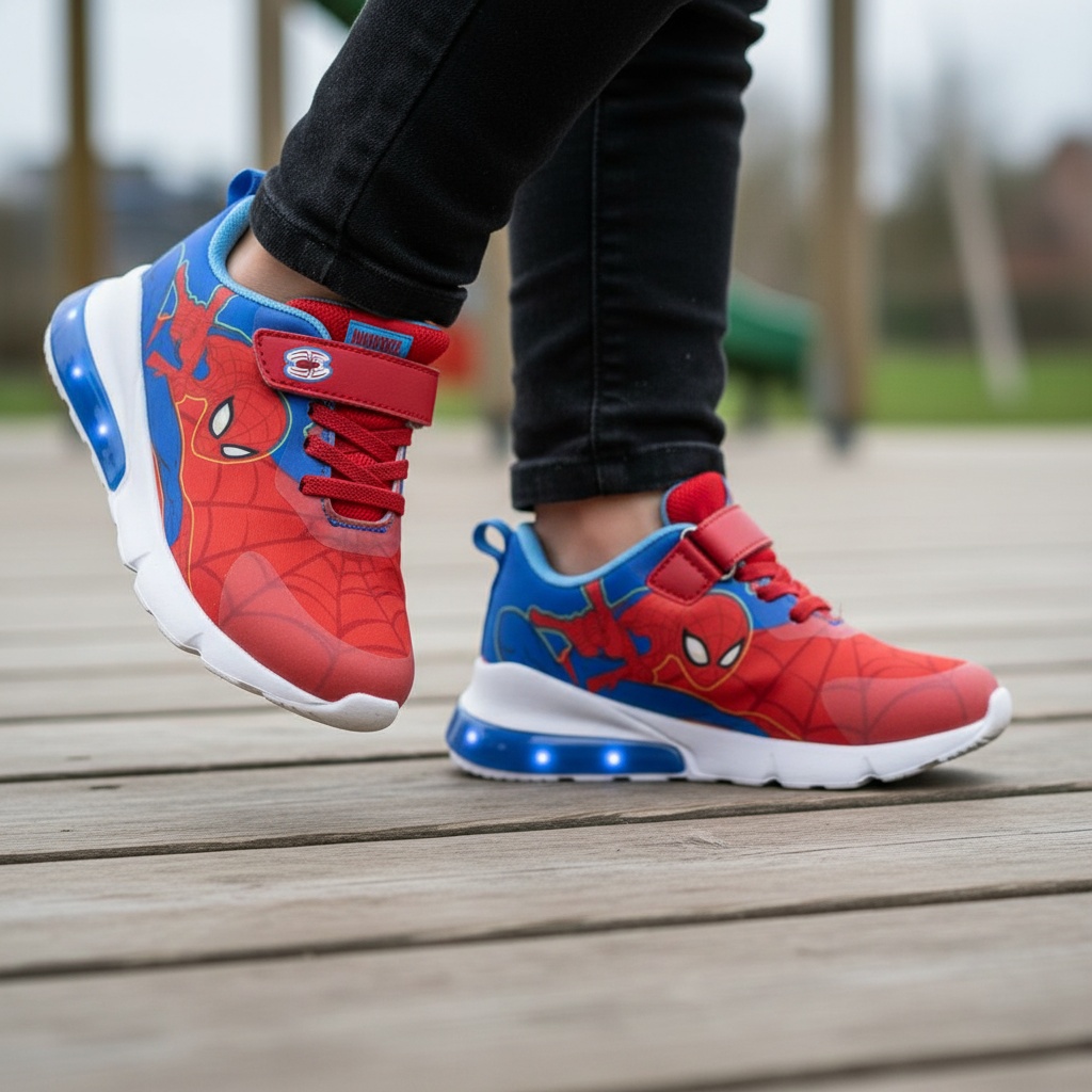 Spiderman Sneakers Med Lys | Spider-Man Sko / Covers - Temashop