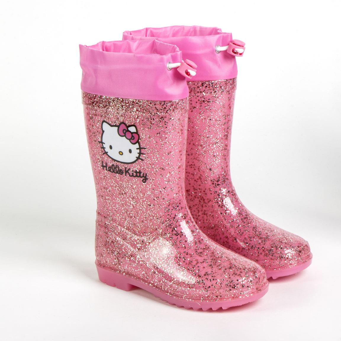 Hello Kitty Gummistøvler Pink Glimmer | Hello Kitty Sko / Covers - Temashop